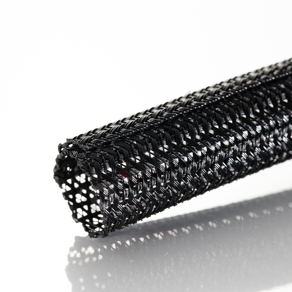 BS1000 - PET Semi-rigid Wrappable Split Braided Sleeving