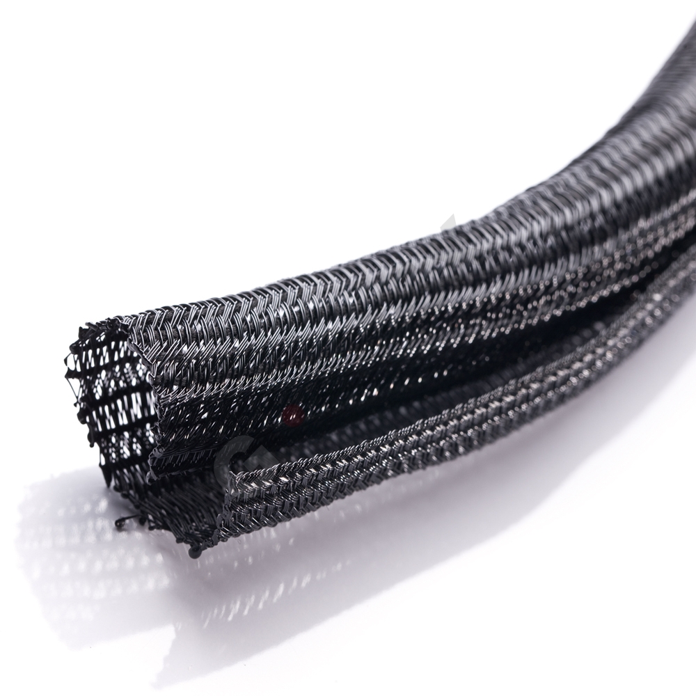 BS1000 - PET Semi-rigid Wrappable Split Braided Sleeving